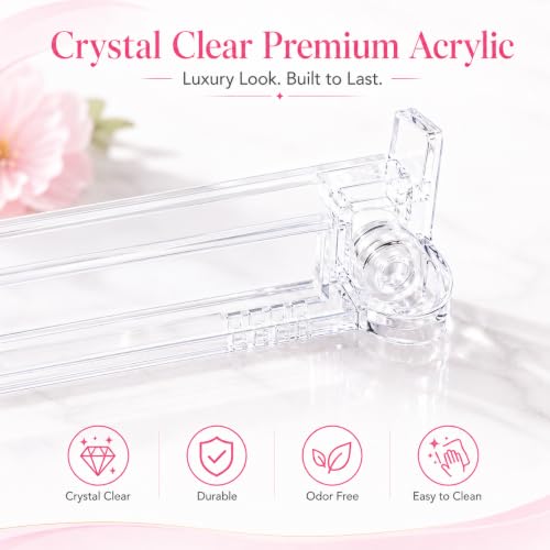 Clear Acrylic Mahjong Racks with Pushers, 4-Pack by ninja line — hardware and buckles